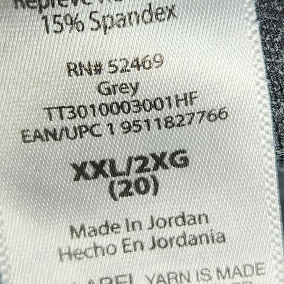 Time and Tru Grey Leggings with Back Pockets Plus Size XXL (20) - Picture 9 of 10